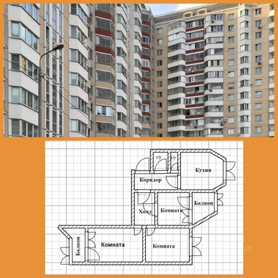 Продаю трехкомнатную квартиру 75,9м² ул. Юности, 1, Лобня, Московская  область, Лобня городской округ, м. Лобня - база ЦИАН, объявление 299362988