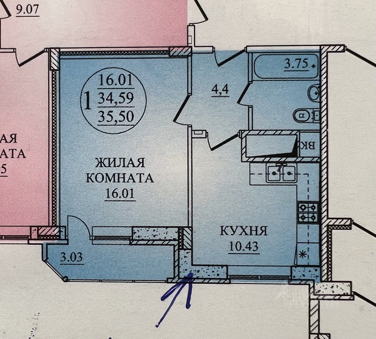 Продаю однокомнатную квартиру 34м² ул. Орджоникидзе, 2к1, Подольск,  Московская область, Подольск городской округ, Львовский микрорайон, м.  Подольск - база ЦИАН, объявление 292731407