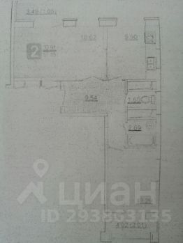 2-комн.кв., 58 м², этаж 8