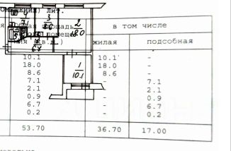 3-комн.кв., 54 м², этаж 6