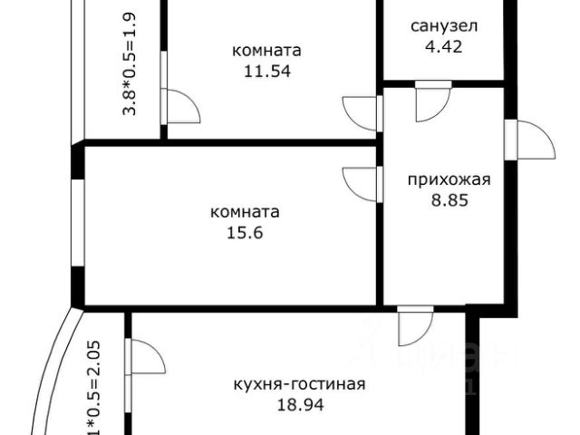 2-комн., 63 м², 10/24 этаж