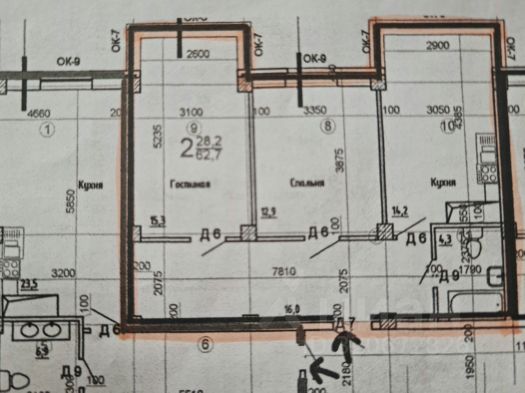Фото 6: 2-комн. квартира, 64,4 м², 4/6 этаж