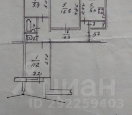 3-комн.кв., 63 м², этаж 4