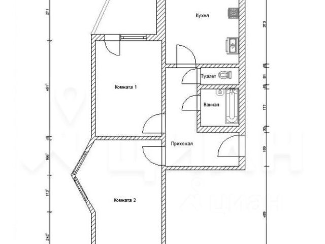 2-комн., 62,3 м², 15/19 этаж
