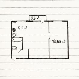 2-комн.кв., 44 м², этаж 5