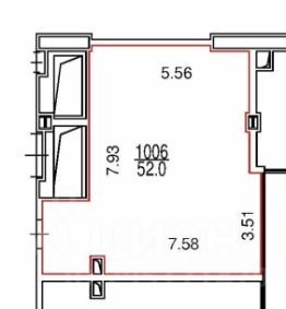 2-комн.апарт., 52 м², этаж 7