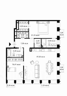 3-комн.кв., 117 м², этаж 5