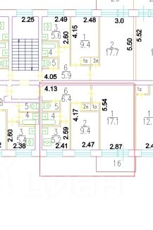 2-комн.кв., 43 м², этаж 5