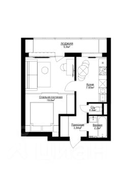 1-комн.кв., 37 м², этаж 6