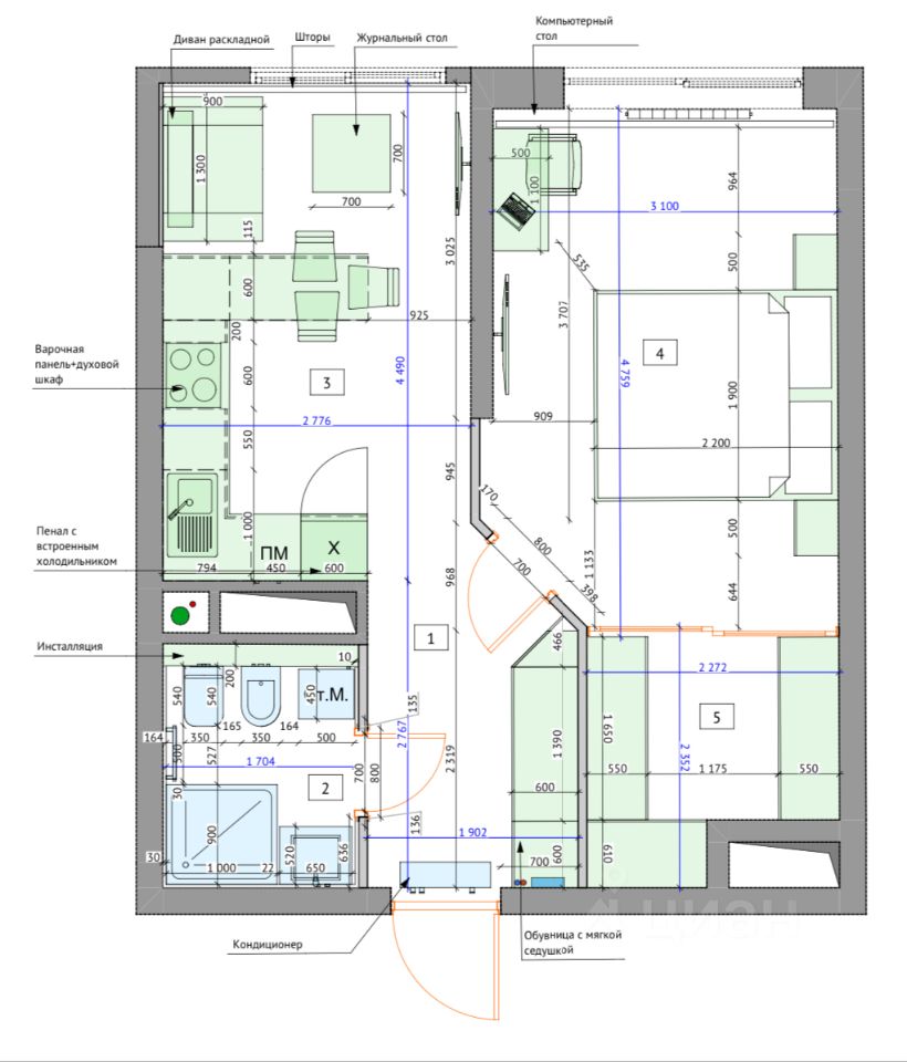 Продается1-комн.квартира,40м²