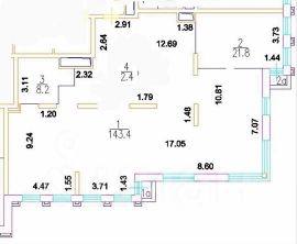 5-комн.кв., 176 м², этаж 21