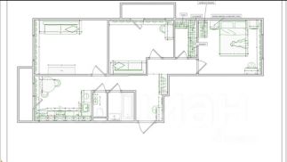 3-комн.кв., 66 м², этаж 3