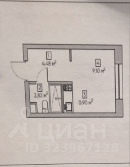 апарт.-студия, 18 м², этаж 10