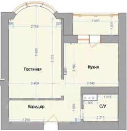 1-комн.кв., 40 м², этаж 8