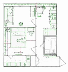 2-комн.кв., 40 м², этаж 4