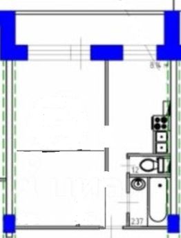2-комн.кв., 41 м², этаж 5