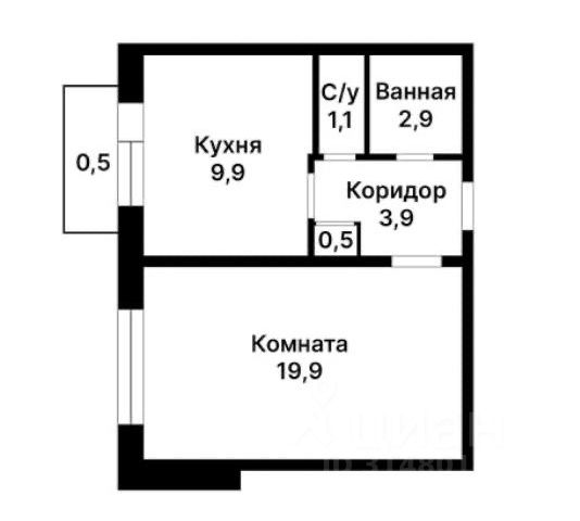 1-комн., 39 м², 22/24 этаж