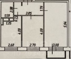 2-комн.апарт., 49 м², этаж 11