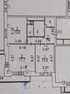2-комн.кв., 60 м², этаж 5