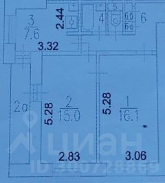 2-комн.кв., 48 м², этаж 6