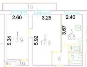 2-комн.кв., 48 м², этаж 7