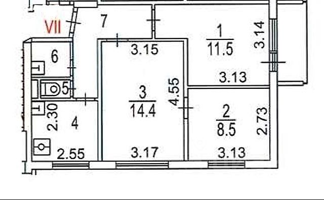 2-комн. апарт., 55 м², 1/9 этаж