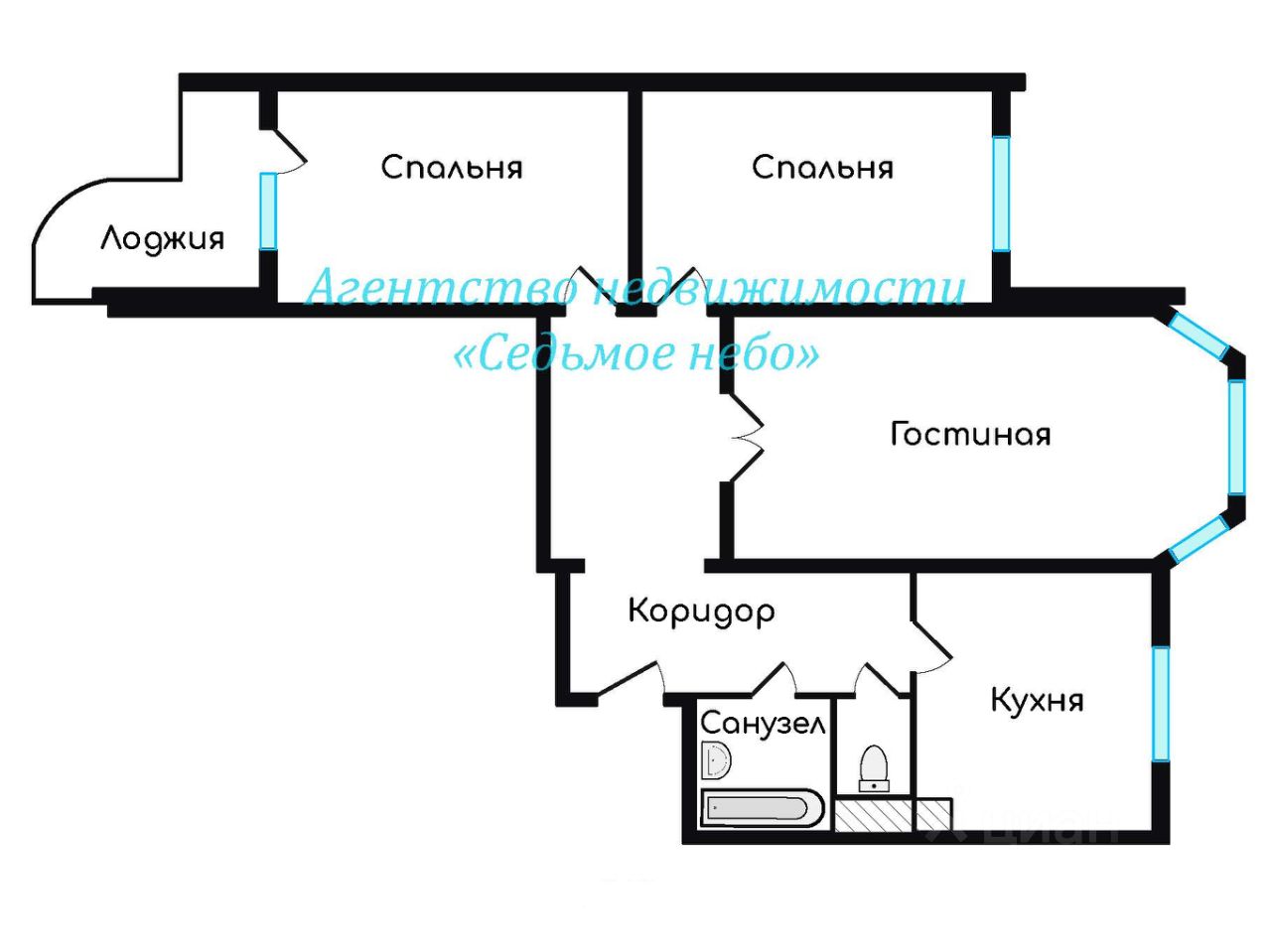 3-комн. кв., р-н Марфино, Москва