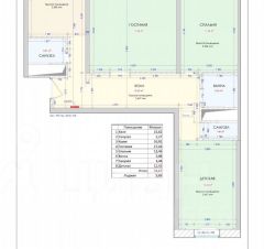 3-комн.кв., 74 м², этаж 15