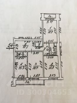 3-комн.кв., 108 м², этаж 10