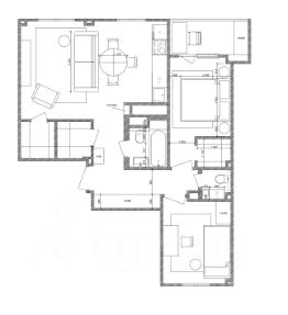 3-комн.кв., 60 м², этаж 4