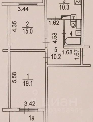 2-комн., 58,2 м², 9/17 этаж
