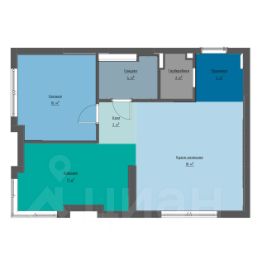 2-комн.кв., 52 м², этаж 23