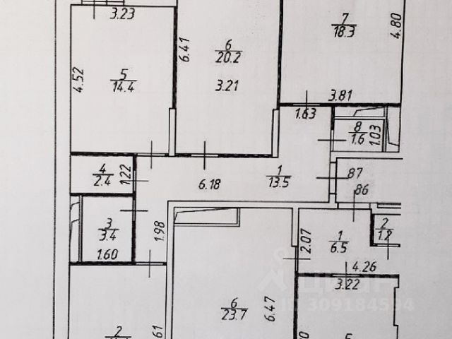 3-комн., 90 м², 23/23 этаж
