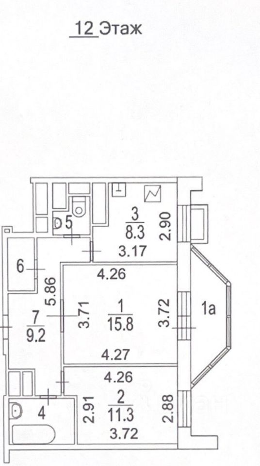 Продается2-комн.квартира,54м²