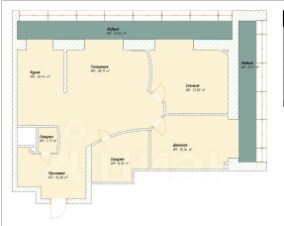 3-комн.кв., 116 м², этаж 8