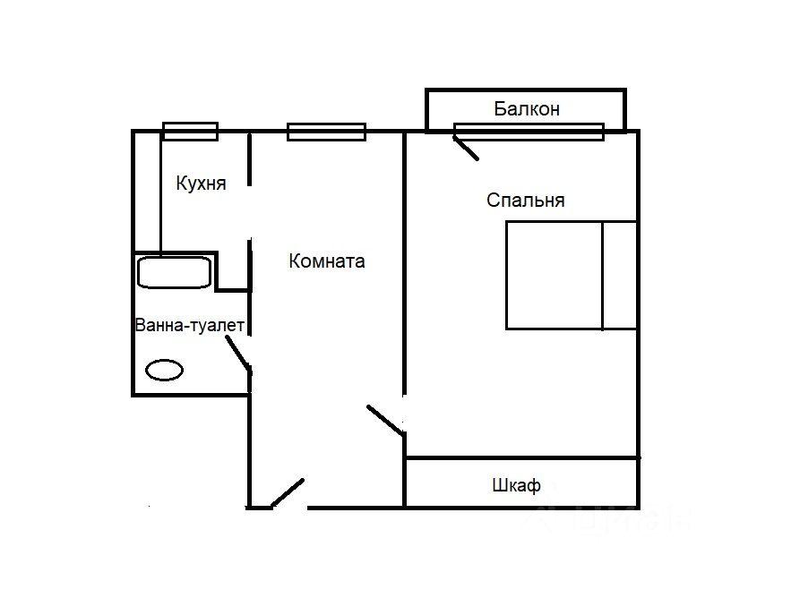 Евро2-комнатная квартира, 41 м² — фото 6