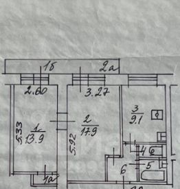 2-комн.кв., 47 м², этаж 6