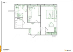 2-комн.кв., 45 м², этаж 5