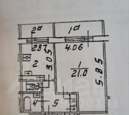 1-комн.кв., 39 м², этаж 4