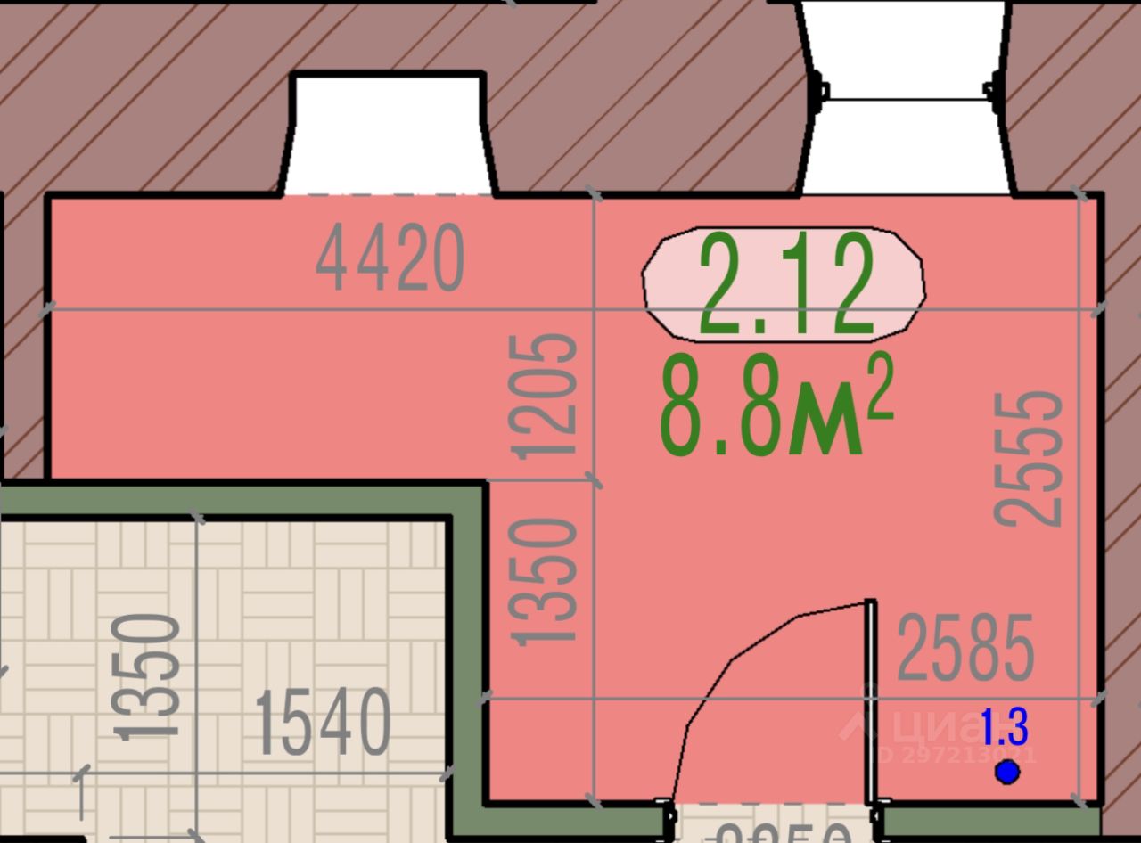 Купить апартаменты-студию 8,8м² Гороховский пер., 6/1С2, Москва, м. Курская  - база ЦИАН, объявление 297213021