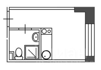 апарт.-студия, 11 м², этаж 2