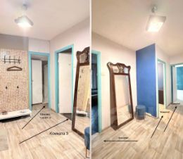 3-комн.кв., 58 м², этаж 3