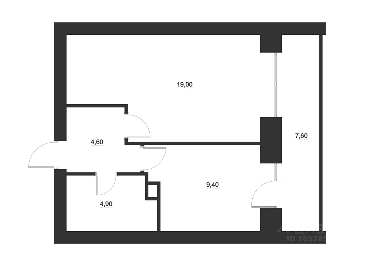 1-комнатная квартира, 35 м² — фото 6