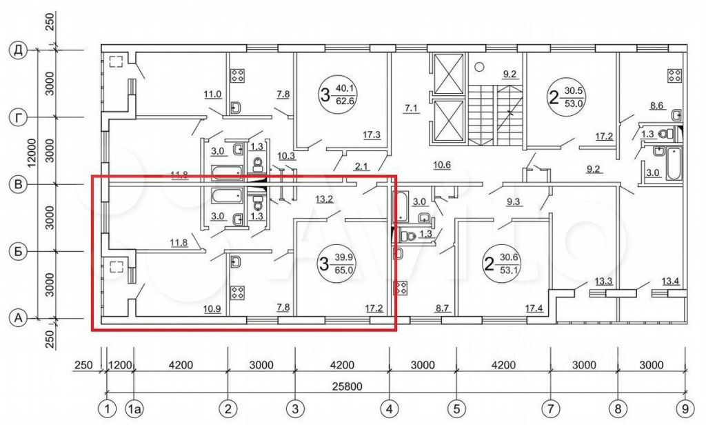 Продается3-комн.квартира,64,2м²