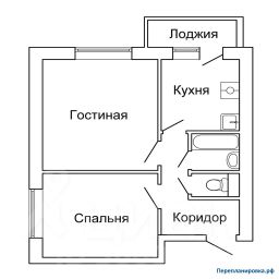 2-комн.кв., 38 м², этаж 3