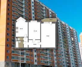 2-комн.кв., 52 м², этаж 16