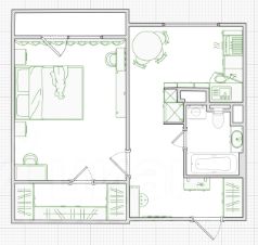 1-комн.кв., 39 м², этаж 15