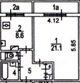 1-комн.кв., 39 м², этаж 13