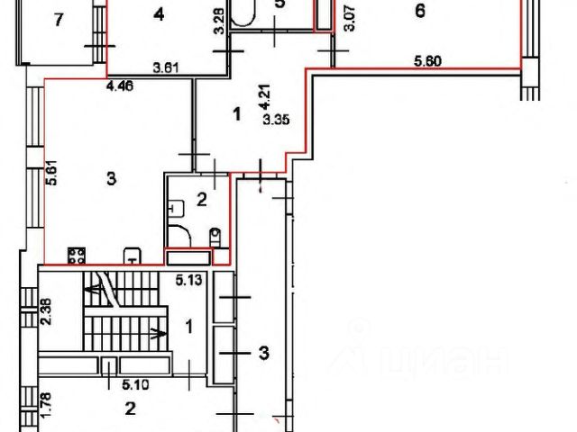 3-комн., 73,1 м², 3/19 этаж