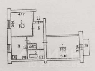 2-комн.кв., 59 м², этаж 6